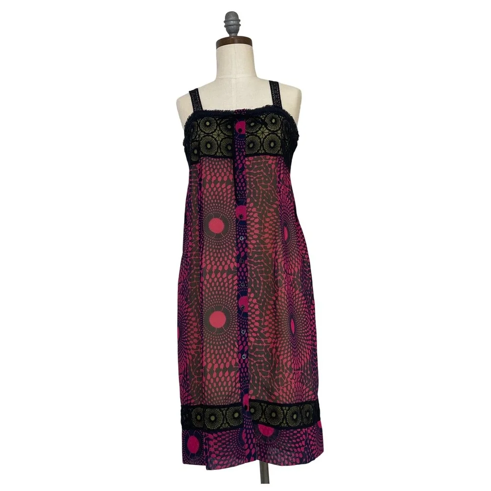 RACHEL Rachel Roy | Dresses | Y2k Rachel Roy Dresss Size 2 Lace Mesh Pink  Black Sunburst Whimsigoth Dark Fairy | Poshmark